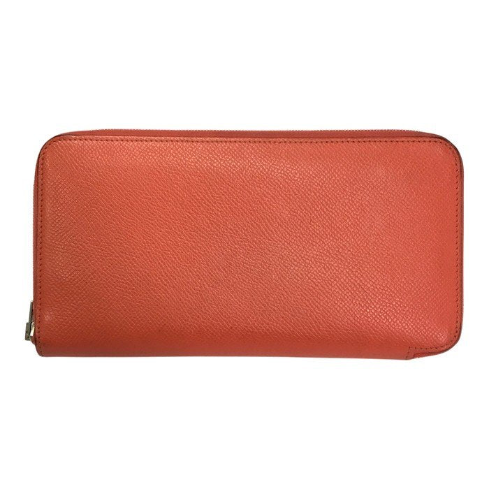 HERMES エルメス アザップロング シルクイン 長財布 レディース ラウンドジップ ファスナー スカーフ柄 ピンク/マルチカラー 中古 T1