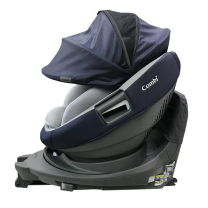 Combi コンビ ホワイトレーベル THE S ISOFIX エッグショック チャイルドシート R129適合 360°回転 セパレート ネイビー ZB-690 (NB) 中古 T1