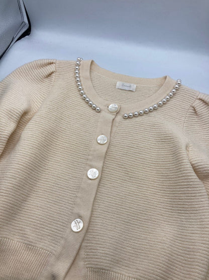 Harrods WHITE LABEL ハロッズ ホワイトレーベル ウール ニットカーディガン 中古 D4