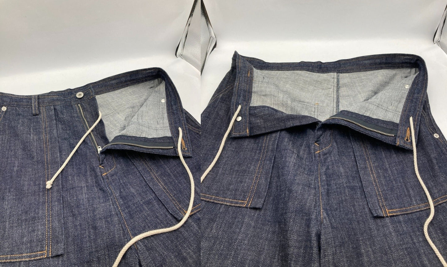 Y’s ワイズ ヨウジ ヤマモト 80OZ DENIM LONG STRAIGHT PANTS デニムパンツ YX-P99-027 サイズ1 レディース 中古 D4