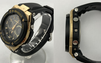 [カシオ] 腕時計 ジーショック G-STEEL 電波ソーラー GST-W300G-1A9JF メンズ ブラック 中古 D4