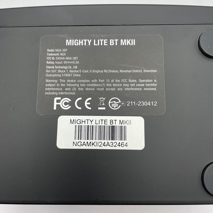 NUX MIGHTY LITE BT MK2 ギターアンプ NGA-3BT オーディオI/F 小型 アプリ 練習 室内 中古 R4
