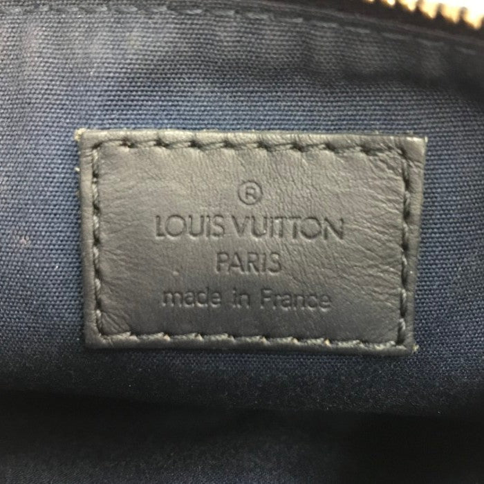LOUIS VUITTON ルイヴィトン モノグラムミニ アンソフィ ポーチ レディース キャンバス/レザー 化粧 コスメ ネイビー M92697 中古 T1