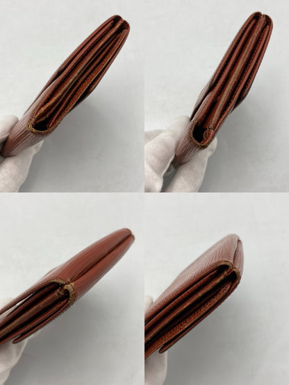 LOUIS VUITTON ルイヴィトン エピ ポルト モネ・ビエ カルト クレディ ケニアブラウン M63483 Wホック 財布 中古 D4