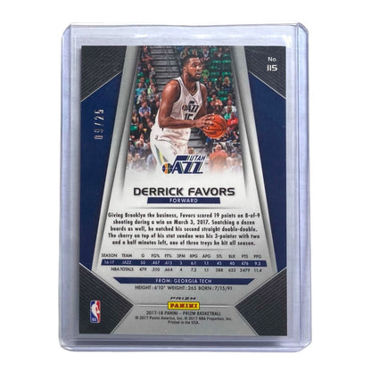 PANINI NBAカード PRIZM DERRICK FAVORS UTAH JAZZ /25 #115 中古 IT2