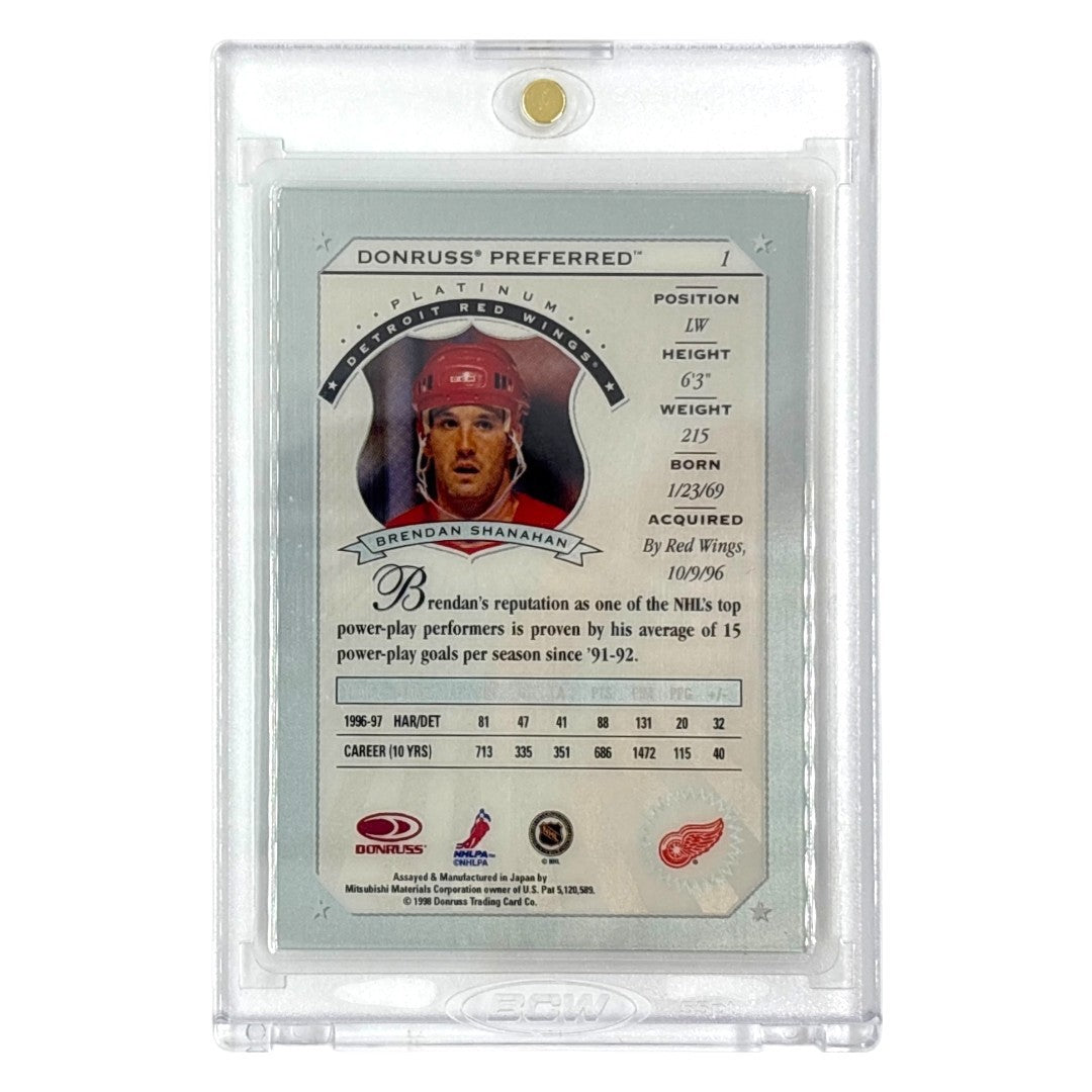 DONRUSS NHLカード PREFERRED BRENDAN SHANAHAN DETROIT RED WINGS #1 中古 IT1