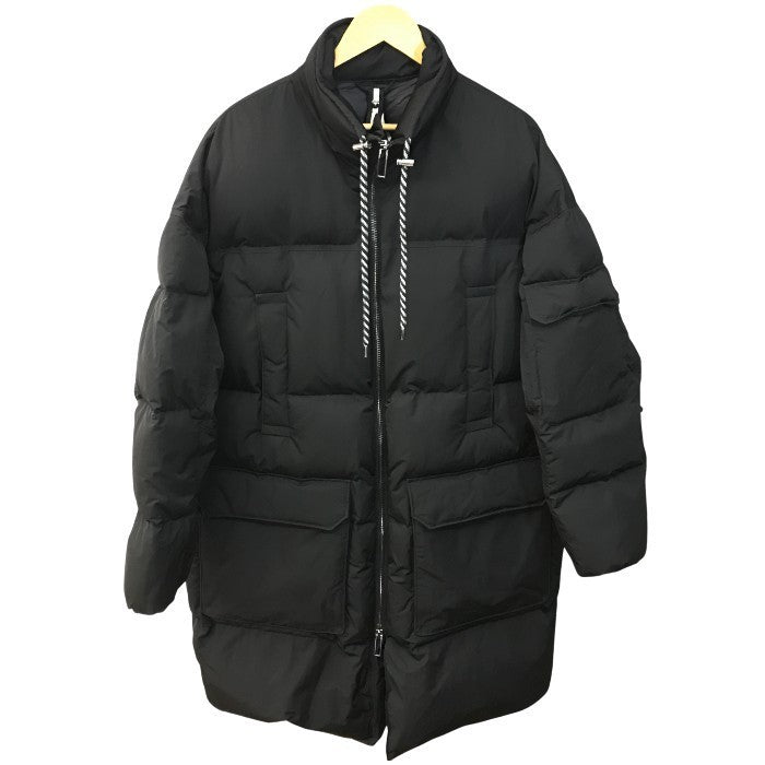 EMPORIO ARMANI エンポリオアルマーニ ダウンコート メンズ 冬 ロング丈 サイドジップ スタンドカラー 防寒 ブラック 50  6L1L90 1NNFZ 中古 T1