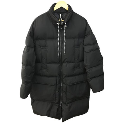 EMPORIO ARMANI エンポリオアルマーニ ダウンコート メンズ 冬 ロング丈 サイドジップ スタンドカラー 防寒 ブラック 50  6L1L90 1NNFZ 中古 T1