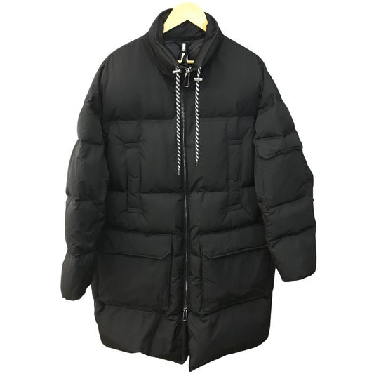 EMPORIO ARMANI エンポリオアルマーニ ダウンコート メンズ 冬 ロング丈 サイドジップ スタンドカラー 防寒 ブラック 50  6L1L90 1NNFZ 中古 T1