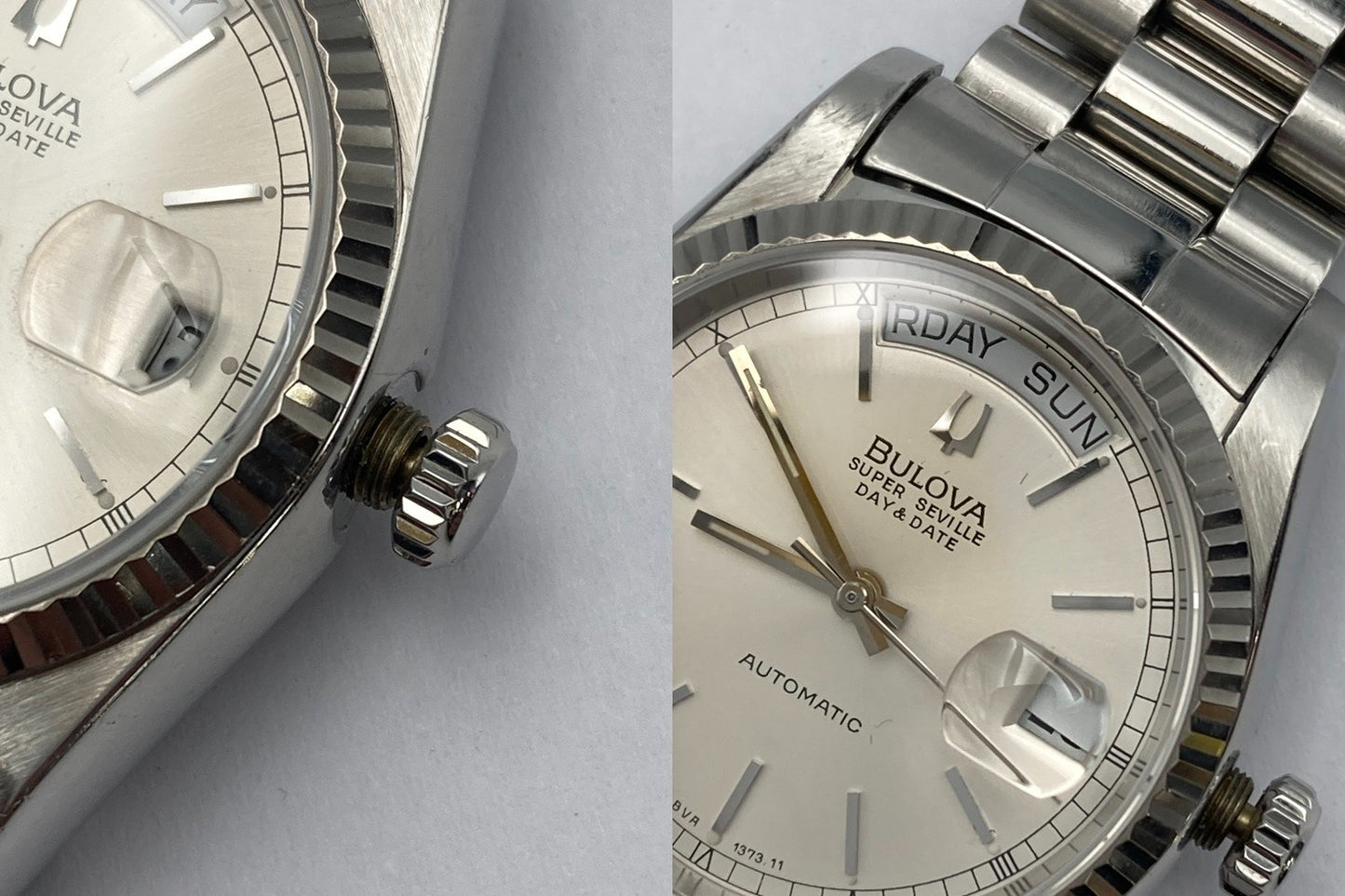 [訳アリ] BULOVA ブローバ スーパーセビル デイデイト オートマティック 腕時計 中古 D4