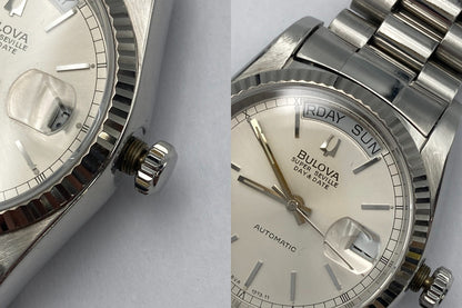 [訳アリ] BULOVA ブローバ スーパーセビル デイデイト オートマティック 腕時計 中古 D4