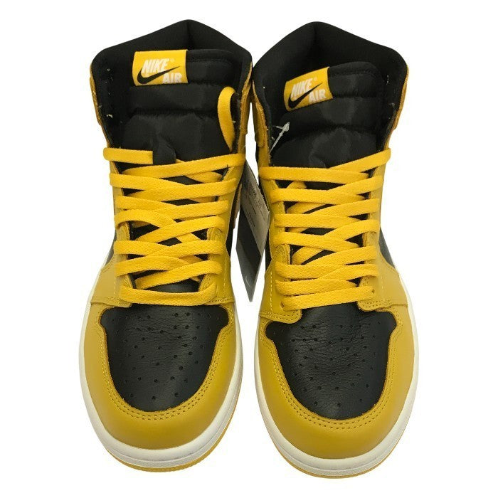 NIKE AIR JORDAN 1 RETRO HIGH OG スニーカー メンズ ハイカット エアジョーダン イエロー/ブラック 28.5cm 555088-701 中古 T1