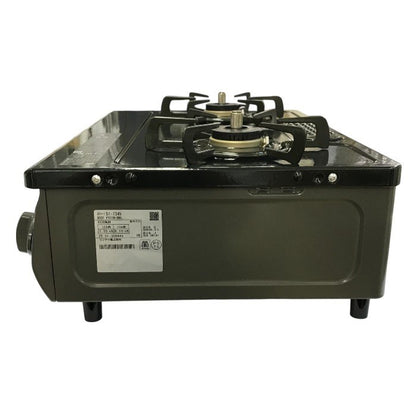 リンナイ グリル付きガステーブル グレーメタリック 都市ガス用 12A/13A 左強火力 RT35NJH 中古 T1