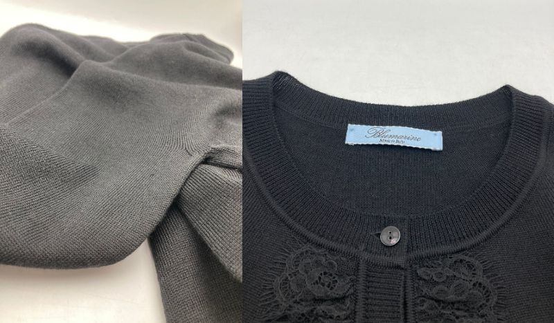 Blumarine ブルマリン フロントレース カーディガン サイズ IT38 ブラック 中古 D4