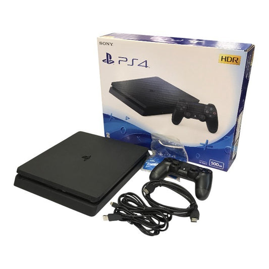 SONY PlayStation プレイステーション4 本体 ジェット・ブラック 500GB HDR スロットイン CUH-2100AB01 中古 T1
