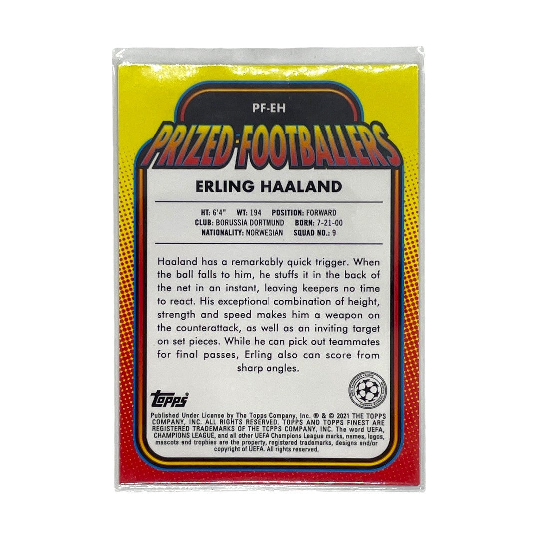 TOPPS サッカーカード FINEST PRIZED FOOTBALLERS ERLING HAALAND BORUSSIA DORTMUND #PF-EH 中古 IT1
