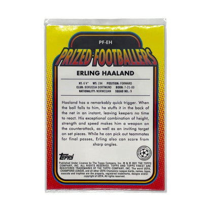 TOPPS サッカーカード FINEST PRIZED FOOTBALLERS ERLING HAALAND BORUSSIA DORTMUND #PF-EH 中古 IT1