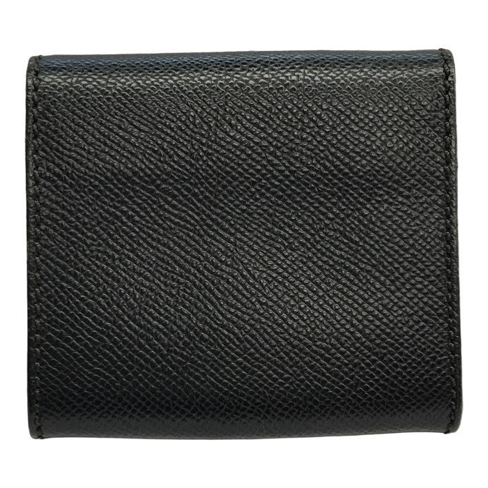 CHANEL シャネル トリフォールド コインケース レディース キャビアスキン レザー 小銭入れ ココマーク ゴールド金具 ブラック 中古 T1