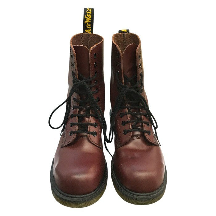 Dr.Martens ドクターマーチン 10ホール ブーツ レディース スチールトゥ ロング レースアップ バーガンディ UK6(25cm) 1919 中古 T1