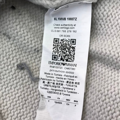 EMPORIO ARMANI エンポリオアルマーニ ニットトップス メンズ アルパカ セーター ハイネック オフホワイト S(180)サイズ 6L1MV8 1M07Z 中古 T1