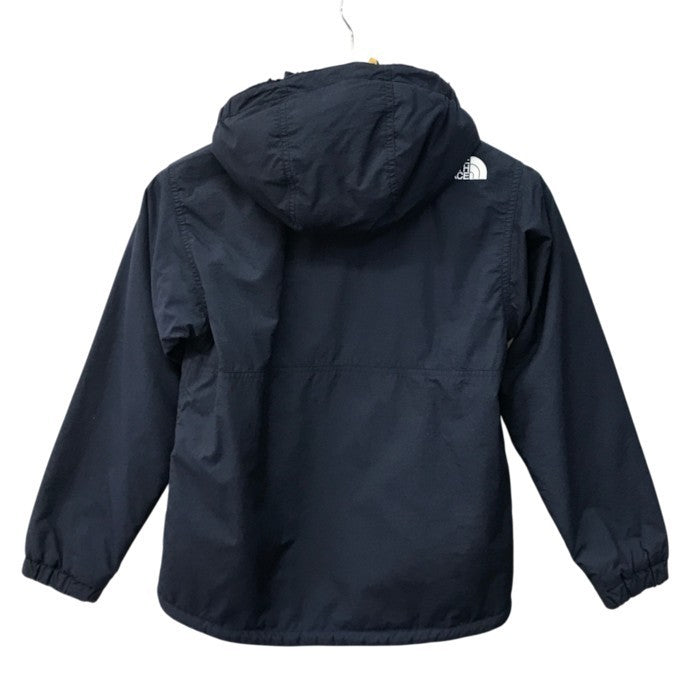 THE NORTH FACE ザノースフェイス コンパクト ノマドジャケット キッズ 定番 防寒 フリース裏地 フード取り外し可 140サイズ ネイビー NPJ71954 中古 T1