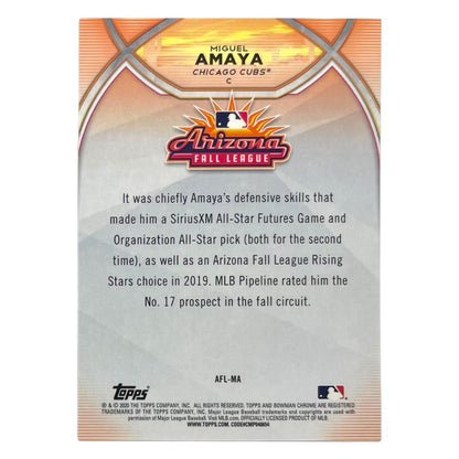 TOPPS MLBカード BOWMAN CHROME MIGUEL AMAYA CHICAGO CUBS /150 #AFL-MA 中古 IT2