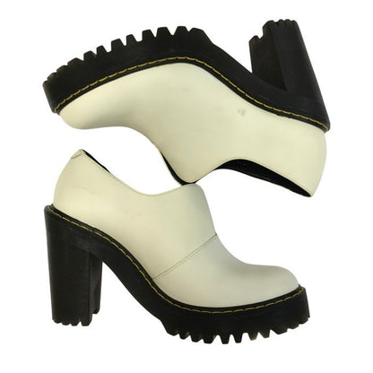 Dr.Martens ドクターマーチン CORDELIA ショートブーツ レディース レザー ヒール ブーティ ホワイト UK4 中古 T1