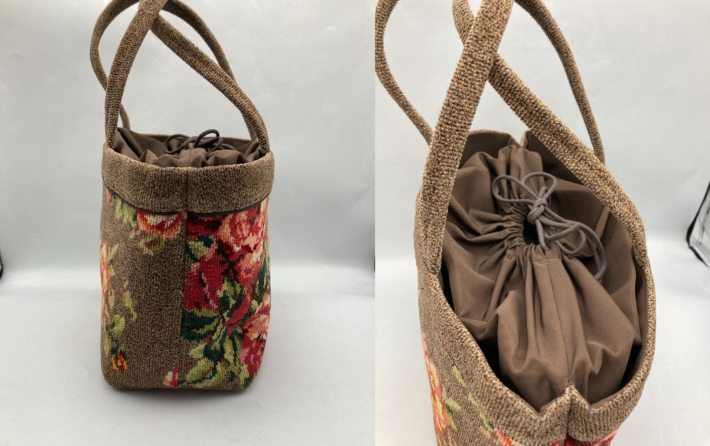 FEILER フェイラー 巾着 ロザリウム トートバッグ 中古 D4