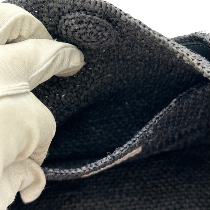 HELENKANINSKI ヘレンカミンスキー ラフィア Loto ワンショルダー バッグ 鞄 チャコールブラック 肩掛け レディース 中古 W４