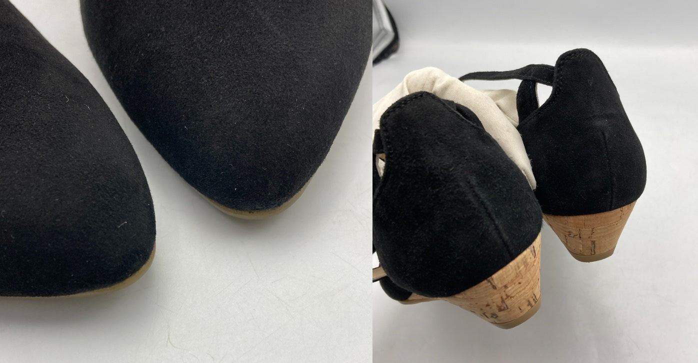 REGAL リーガル アンクルストラップ ローヒール パンプス F06L ブラック 23.5cm 中古 D4