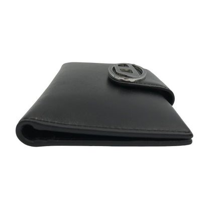 DIESEL ディーゼル 長財布 レディース ユニセックス レザー 小銭入れあり シンプル メタルロゴ ブラック X08823PR818 中古 T1