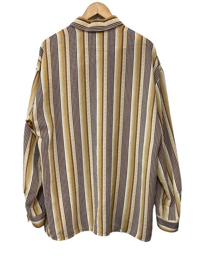 monzini COLLECTION 総柄 ストライプ 長袖シャツ アメリカ製 サイズXL 中古 D4