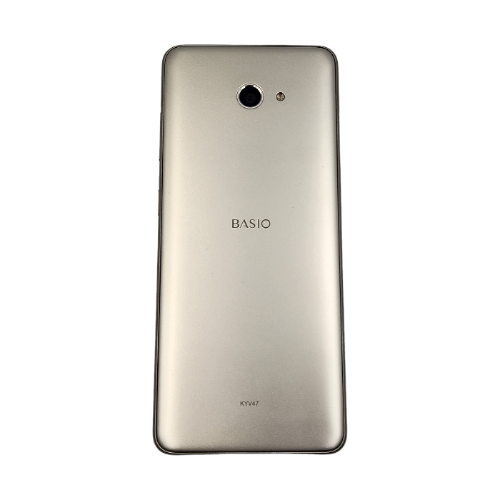 京セラ BASIO4 スマートフォン 4G シャンパンゴールド Android 5.6インチ KYV47-U 中古 T1