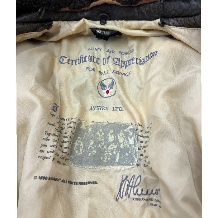 AVIREX アヴィレックス レザージャケット G-1 L 本革 アウター メンズ 秋 冬 中古 W1