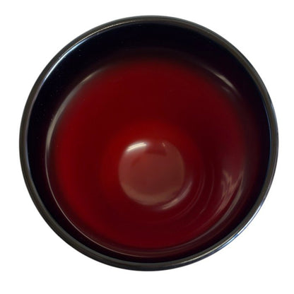 未使用品 輪島塗 塩安 端反カップ 食器 和食器 コップ 赤 黒 中古 W1