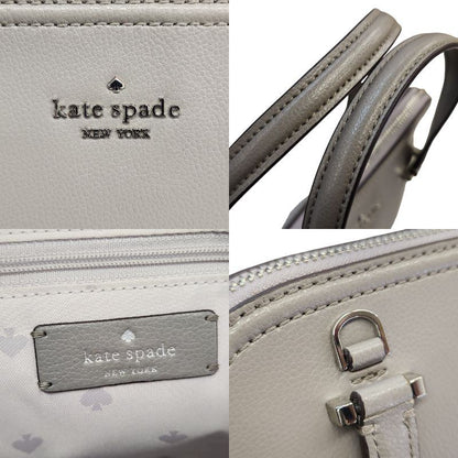 kate spade ケイトスペード ハンドバッグ レディース レザー 2way ショルダー トート 斜め掛け 無地 グレー WKRU6058 中古 T1