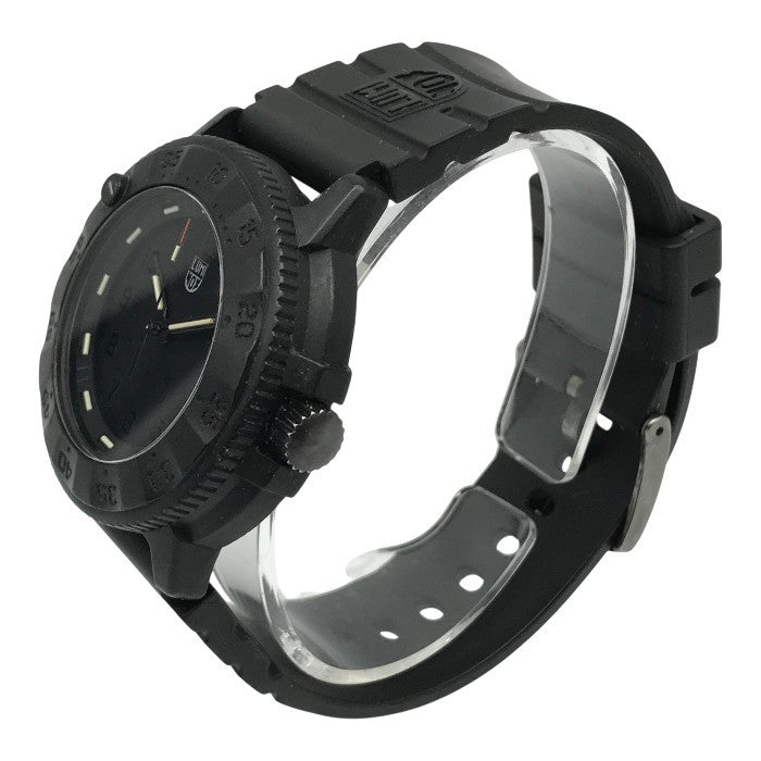 LUMINOX Original Navy Seal 3000 EVO Series 腕時計 メンズ アナログ クォーツ ラバーバンド 発光インデックス ネイビーシールズ ミリタリー ブラック 中古 T1