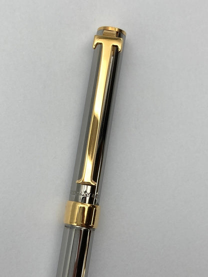 TIFFANY&Co. ティファニー Tクリップ ボールペン ツイスト式 ゴールドGP/シルバー コンビ 中古 D4