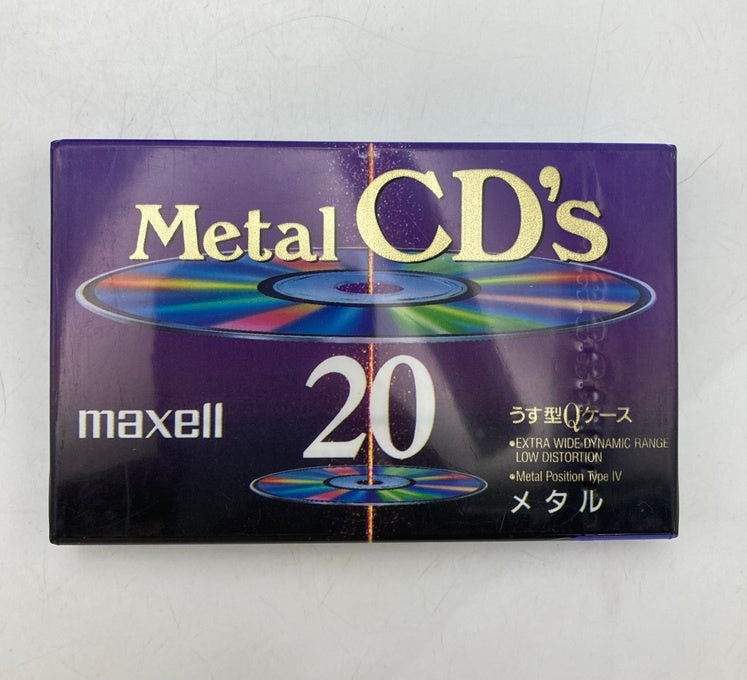 maxell Metal CD's 20分 カセットテープ 2PACK 3個セット＋1PACK 中古 D4