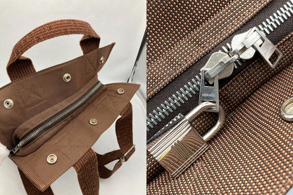 HERMES エルメス エールライン サックアドPM リュックサック バックパック ブラウン 中古 D4