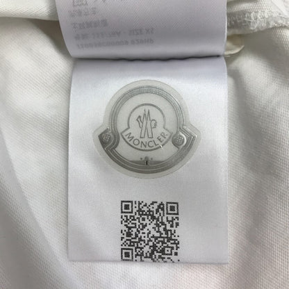 MONCLER モンクレール Tシャツ レディース コットン 半袖 ロゴ シンプル ホワイト XSサイズ 110938C00009 829HP 中古 T1