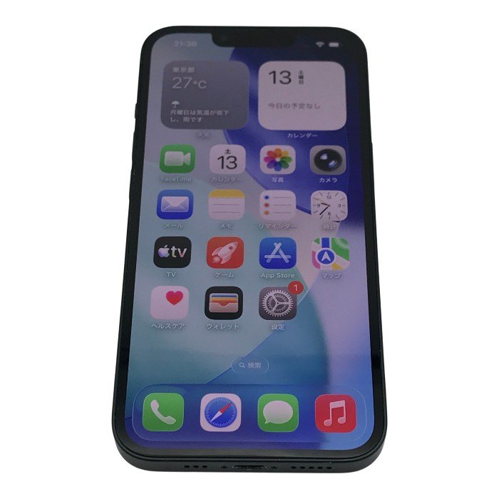 Apple iPhone 13 128GB スマートフォン本体 ミッドナイト 5G SIMフリー デュアルSIM MLNC3J/A 中古 T1