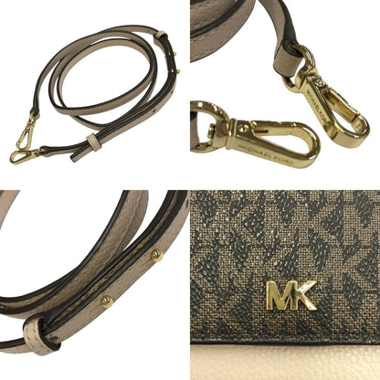 MICHAEL KORS マイケルコース モットフォーン クロスボディ 長財布 レディース ショルダーバッグ ロングウォレット ブラウン/ソフトピンク 32T9GF5C0L 中古 T1