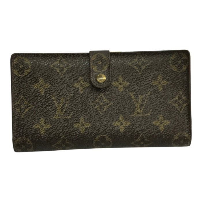 LOUIS VUITTON ルイヴィトン モノグラム コンチネンタルクラッチ 長財布 ユニセックス 二つ折り 小銭入れあり がま口 USA製 ブラウン T61217 中古 T1