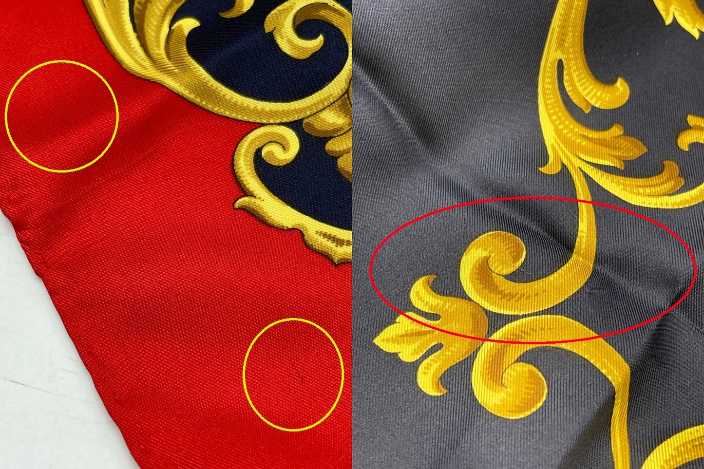 CELINE セリーヌ バッグ柄 スカーフ シルク100％ 中古 D4