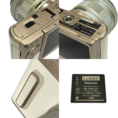 Panasonic パナソニック LUMIX デジタル一眼レフ カメラ ボディ ホワイト コンパクト 自分撮り microSD DC-GF10 中古 T1