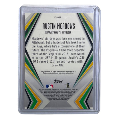 TOPPS MLBカード CHROME AUSTIN MEADOWS TAMPA BAY RAYS /5 #FSA-AM 中古 IT2