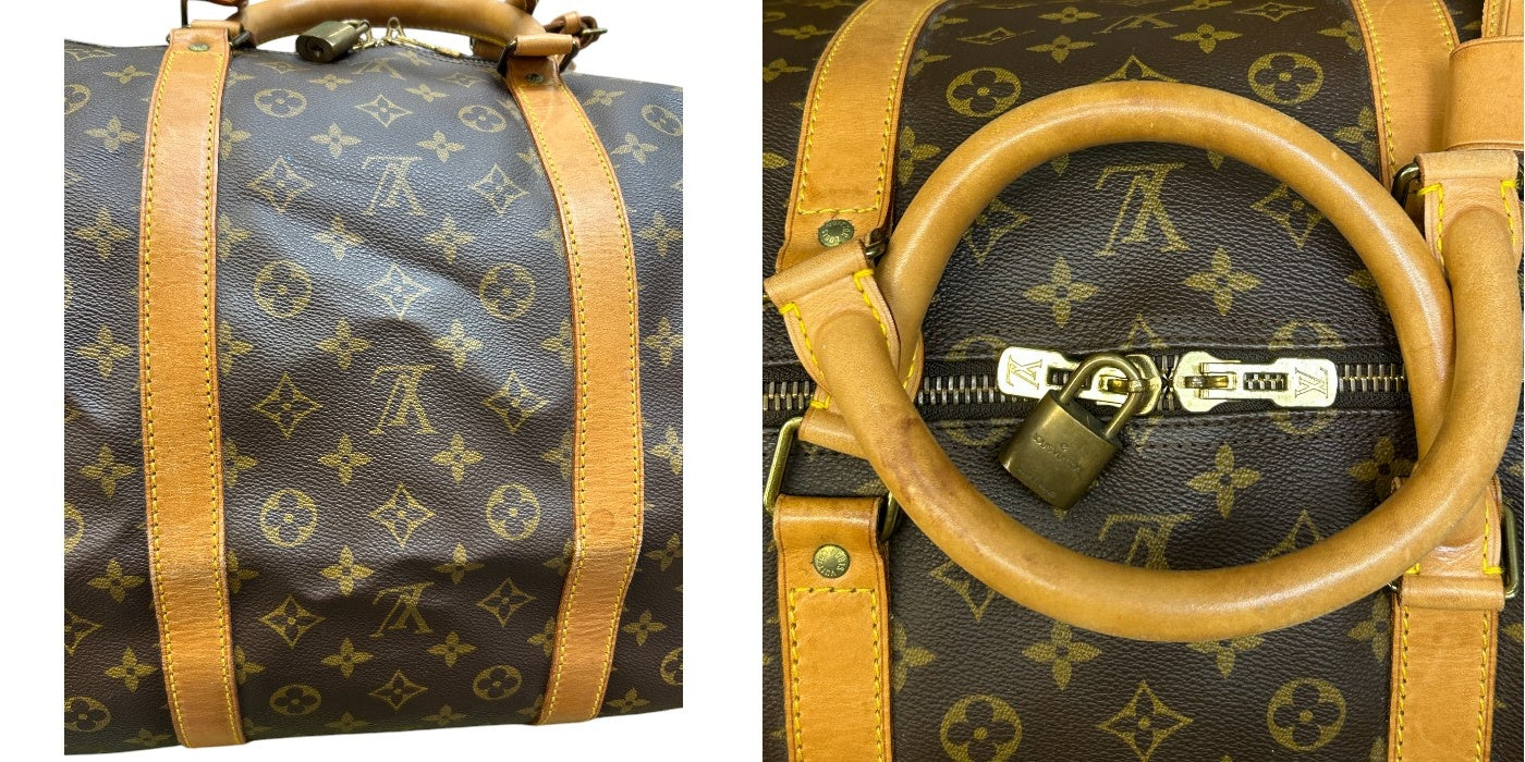 LOUIS VUITTON ルイヴィトン モノグラム キーポル バンドリエール 60 ボストンバッグ M41412 ショルダー ハンドバッグ 大きい 旅行 ブランド 鞄 中古 W４