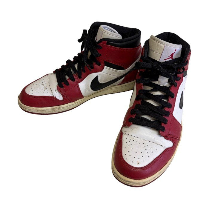 NIKE ナイキ エアジョーダン AIR JORDAN 1 RETRO CHICAGO 332550-163 27.5cm レッド メンズ 靴 シューズ スニーカー 中古 W1