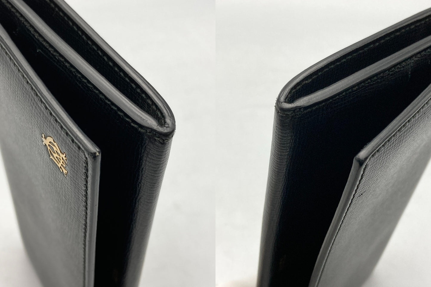 dunhill ダンヒル レザー 2つ折り長財布 ブラック メンズ 中古 D4